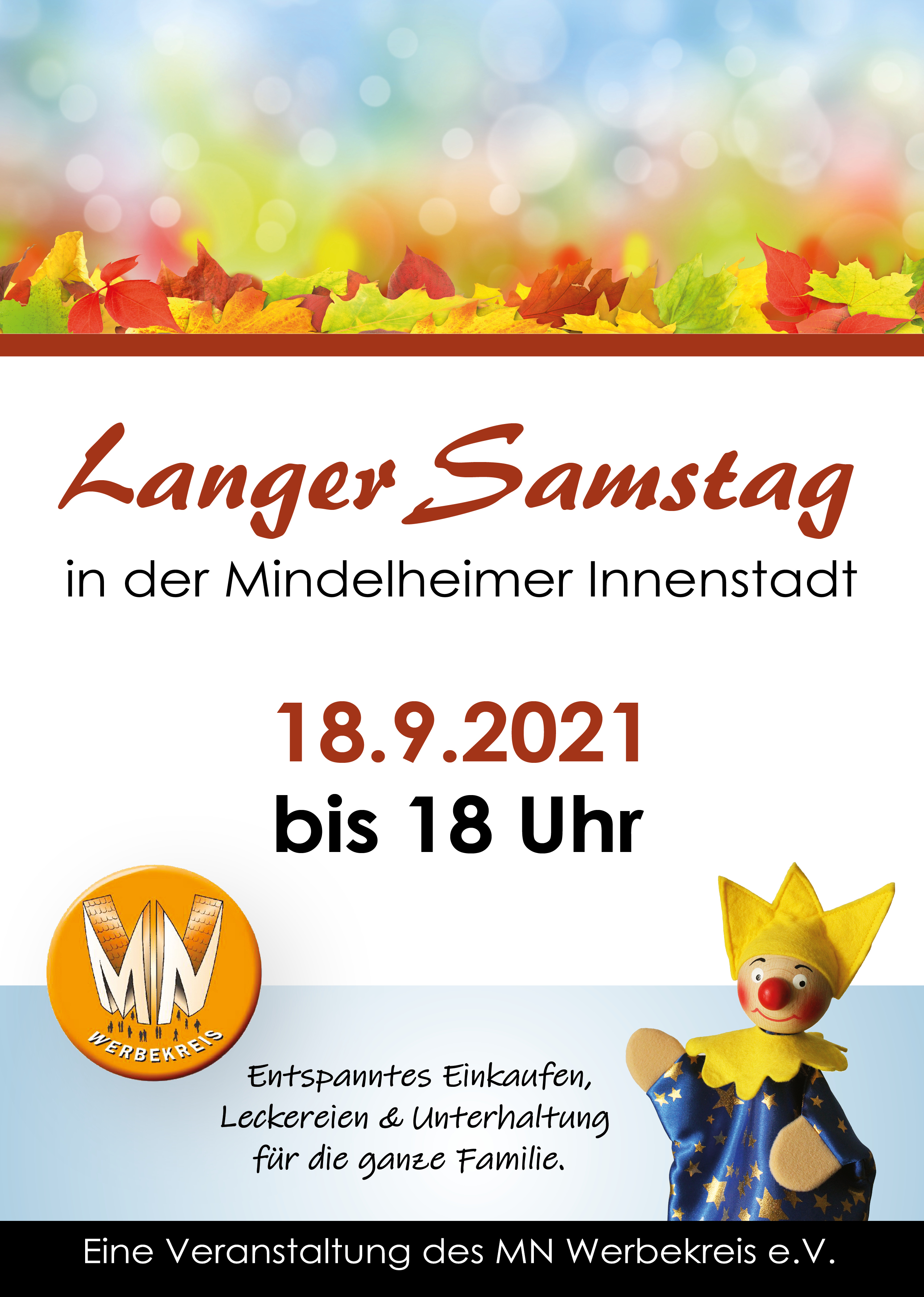 Plakat A4 Einkaufssamstag